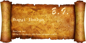 Bugyi Ibolya névjegykártya