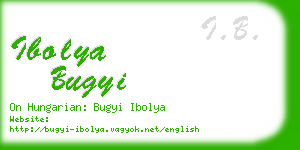 ibolya bugyi business card
